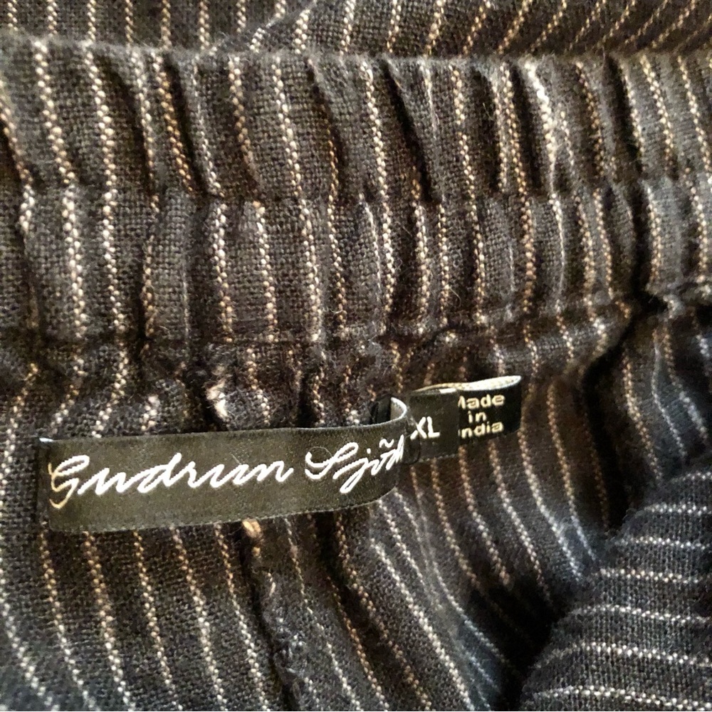 Gudrun Sjoden Striped Linen Wide Leg Pants - Picture 4 of 5
